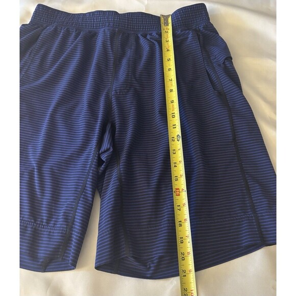 LULULEMON Mens Purple Stripe Athletic Shorts Linerless 10" Inseam Drawstring Med - Picture 8 of 10